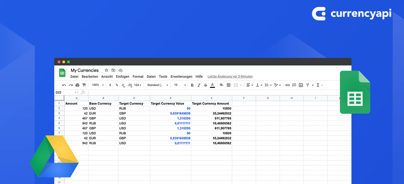 Gsheets Tutorial: How to get currency data in Google Sheets