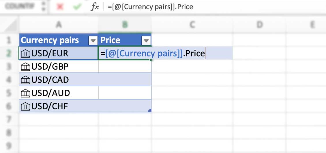 How To Get Currency Data Into Excel 0398