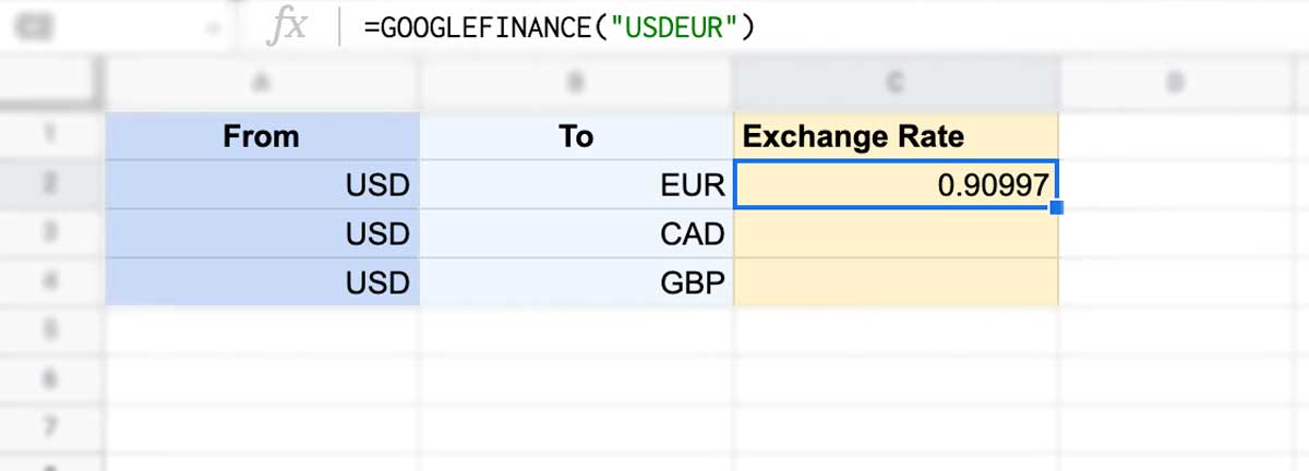 Step 1 for using googlefinance in gsheets.